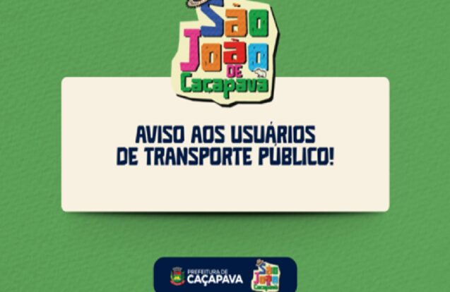 Caçapava terá ônibus com horário especial durante a Festa de São João