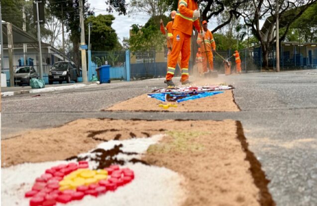 Mutirão reforça limpeza em São José durante Corpus Christi
