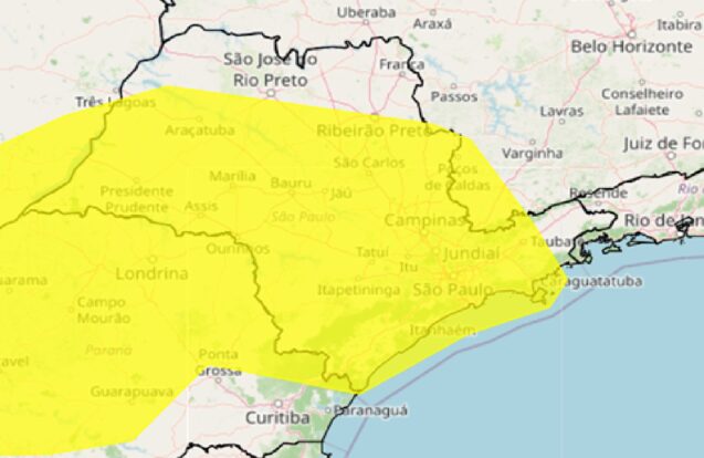 Fim de semana terá tempo instável no Vale, Litoral Norte e Serra da Mantiqueira