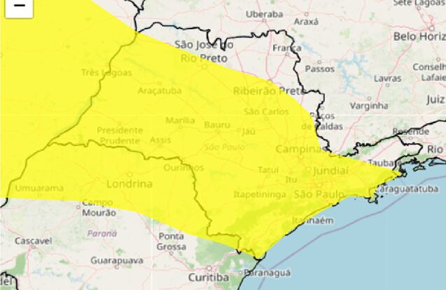 INMET emite alerta de tempestade para o Vale do Paraíba neste domingo