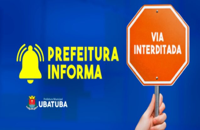 Interdição altera trânsito na Maranduba em Ubatuba nesta quinta-feira