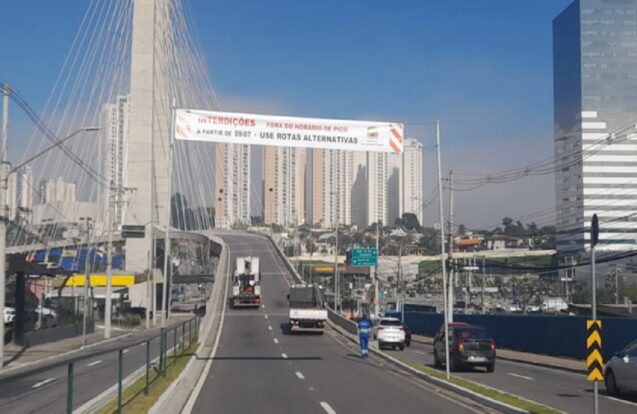 Ponte Estaiada terá interdições parciais em São José a partir de quinta-feira