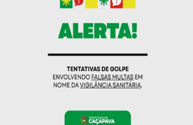 Prefeitura alerta para golpe usando o nome da Vigilância Sanitária em Caçapava