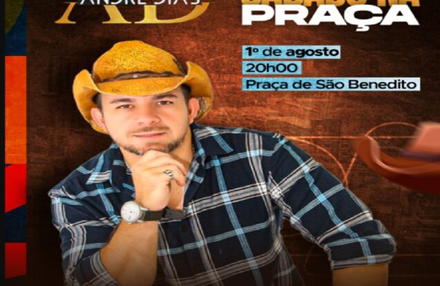 Aparecida recebe show sertanejo gratuito na Praça São Benedito neste sábado