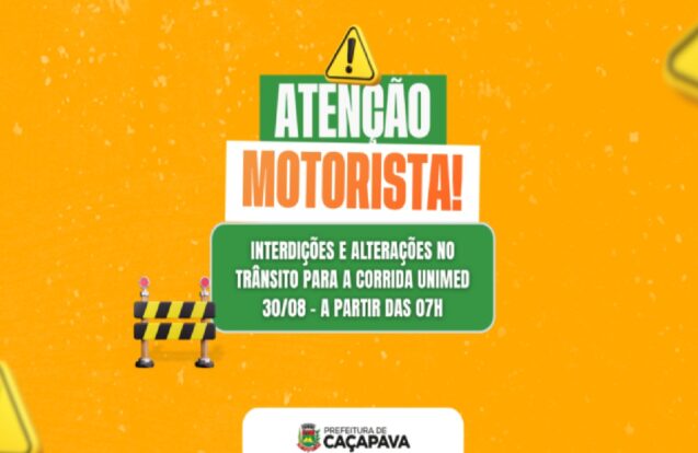Caçapava recebe Corrida Unimed neste domingo com mudanças no trânsito