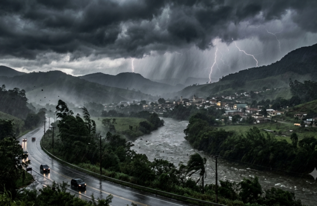INMET alerta para temporais e ventos fortes no Vale do Paraíba nesta quinta e sexta-feira