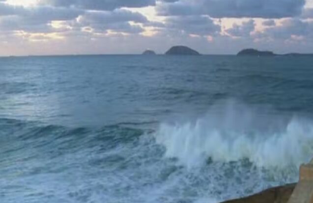 Marinha alerta para ressaca com ondas de até 3 metros no Litoral Norte