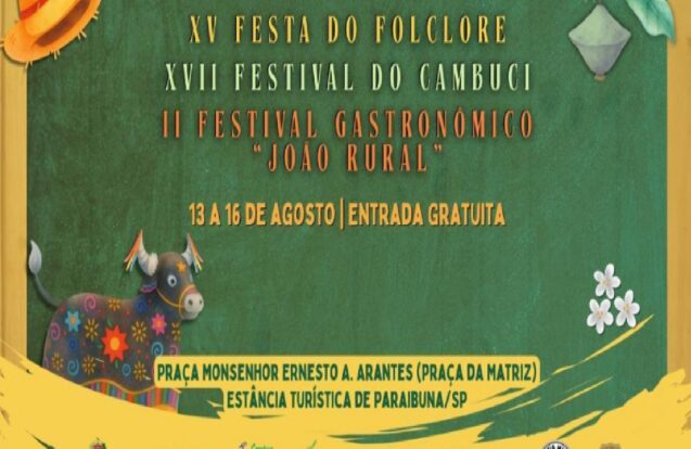 Paraibuna recebe quatro dias de festa com folclore, gastronomia e música