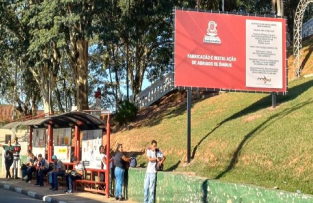 Santa Isabel começa troca de 35 pontos de ônibus