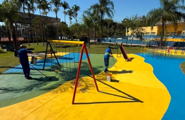 São José revitaliza playground do Poliesportivo Vila Tesouro
