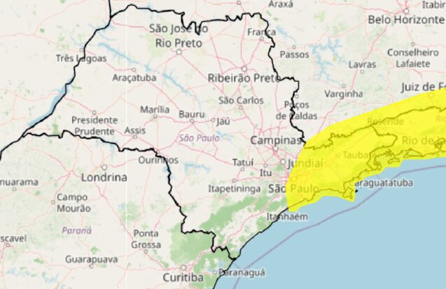 Vale do Paraíba e região têm alerta de tempestade neste sábado