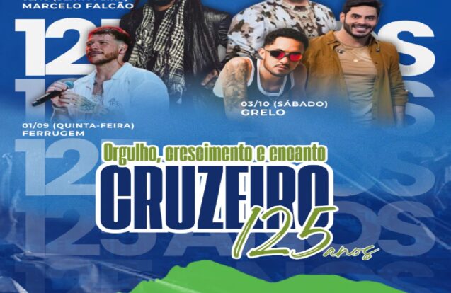 Cruzeiro comemora 125 anos com quatro dias de shows gratuitos