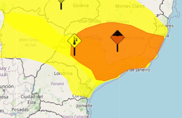 INMET alerta para queda de temperatura e chuva forte no Vale do Paraíba