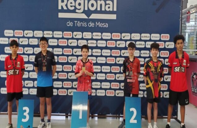 Pindamonhangaba conquista 10 medalhas no tênis de mesa
