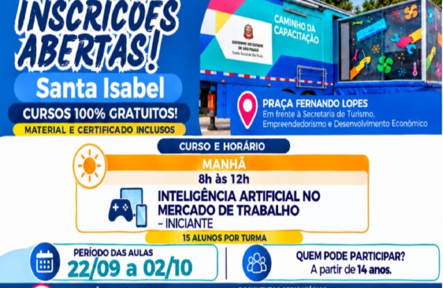Santa Isabel oferece curso gratuito de Inteligência Artificial