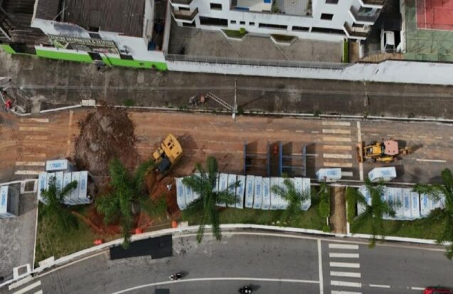 Taubaté avança com obras de drenagem na Avenida do Povo