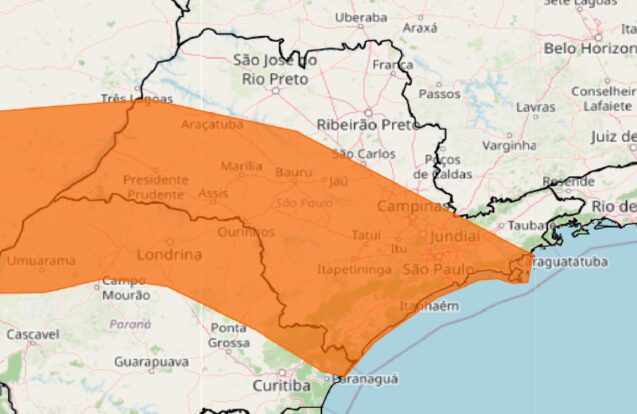 Vale do Paraíba está sob alerta de tempestade neste sábado