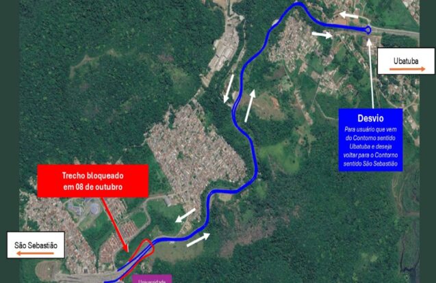 Caraguatatuba terá bloqueio no Contorno Norte nesta quinta-feira