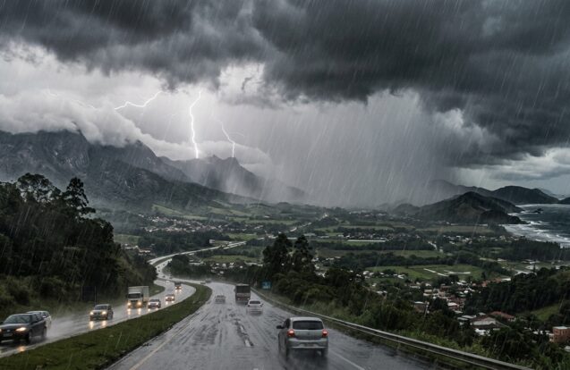 Chuva forte e risco de tempestades marcam o fim de semana no Vale do Paraíba, Litoral Norte e Mantiqueira