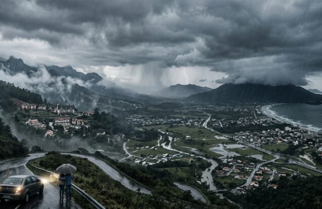 Fim de semana será de chuva no Vale do Paraíba, Serra da Mantiqueira e Litoral Norte