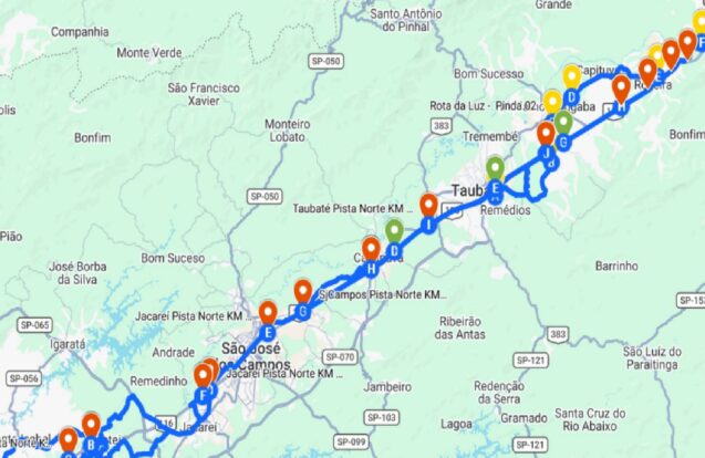 Via Dutra tem pontos de orientação para romeiros rumo a Aparecida